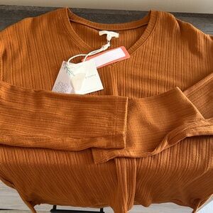 Thread & Supply V-Neck Sweater - Burnt Orange